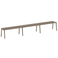 Metal System Style БА.СМ-3.5 (Вяз благородный/мокко) Рабочая станция на 3 раб.места на А-образном м/к