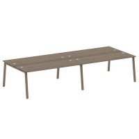 Metal System Style БА.СМ-4.5 (Вяз благородный/мокко) Рабочая станция на 4 раб.места на А-образном м/к