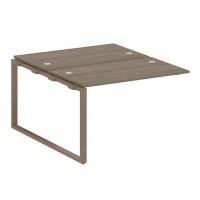 Metal System Style БО.ПРС-СП-2.2 (Вяз благородный/мокко) Проходной наборный элемент рабочей станции на О-образном м/к (проходная опора Б.ОСП-147, две столешницы, два комплекта траверс)