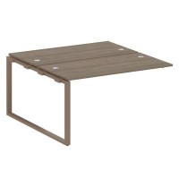 Metal System Style БО.ПРС-СП-2.3 (Вяз благородный/мокко) Проходной наборный элемент рабочей станции на О-образном м/к (проходная опора Б.ОСП-147, две столешницы, два комплекта траверс)