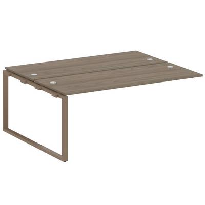 Metal System Style БО.ПРС-СП-2.5 (Вяз благородный/мокко) Проходной наборный элемент рабочей станции на О-образном м/к (проходная опора Б.ОСП-147, две столешницы, два комплекта траверс)