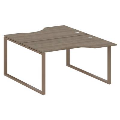 Metal System Style БО.РАС-СА-2.2 (Вяз благородный/мокко) Рабочая станция криволинейная на О-образном м/к