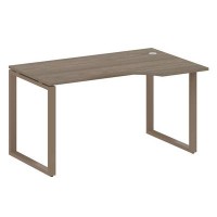 Metal System Style БО.СА-2 Пр (Вяз благородный/мокко) Стол криволинейный правый на О-образном м/к