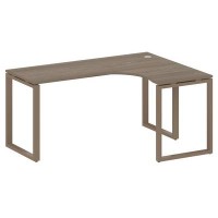 Metal System Style БО.СА-4 Пр (Вяз благородный/мокко) Стол криволинейный правый на О-образном м/к