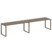 Metal System Style БО.СМ-2.5 (Вяз благородный/мокко) Рабочая станция на 2 раб.места на О-образном м/к