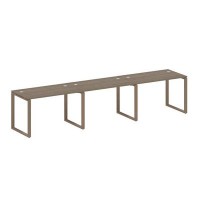 Metal System Style БО.СМ-3.2 (Вяз благородный/мокко) Рабочая станция на 3 раб.места на О-образном м/к
