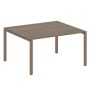 Metal System Style БП.ПРГ-1.3 (Вяз благородный/мокко) Переговорный стол (1 столешница) на П-образном м/к