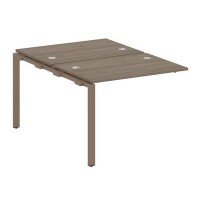 Metal System Style БП.ПРС-СП-2.1 (Вяз благородный/мокко) Проходной наборный элемент рабочей станции на П-образном м/к  (проходная опора Б.ОСП-147, две столешницы, два комплекта траверс)