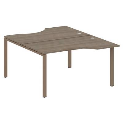 Metal System Style БП.РАС-СА-2.2 (Вяз благородный/мокко) Рабочая станция криволинейная на П-образном м/к