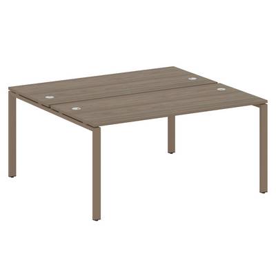 Metal System Style БП.РАС-СП-2.4 (Вяз благородный/мокко) Рабочая станция на П-образном м/к