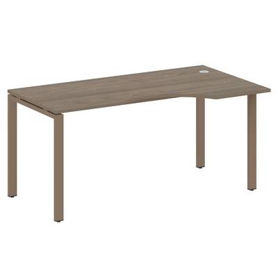 Metal System Style БП.СА-1 Пр (Вяз благородный/мокко) Стол криволинейный правый на П-образном м/к