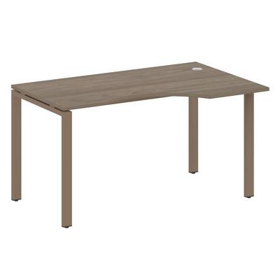 Metal System Style БП.СА-2 Пр (Вяз благородный/мокко) Стол криволинейный правый на П-образном м/к