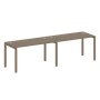 Metal System Style БП.СМ-2.3 (Вяз благородный/мокко) Рабочая станция на 2 раб.места на П-образном м/к