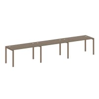 Metal System Style БП.СМ-3.3 (Вяз благородный/мокко) Рабочая станция на 3 раб.места на П-образном м/к