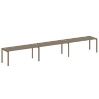 Metal System Style БП.СМ-3.5 (Вяз благородный/мокко) Рабочая станция на 3 раб.места на П-образном м/к