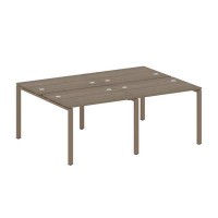 Metal System Style БП.СМ-4.1 (Вяз благородный/мокко) Рабочая станция на 4 раб.места на П-образном м/к