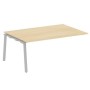 Metal System Style БА.ППРГ-5 (Акация лорка/серый) Проходной наборный элемент переговорного стола на А-образном м/к (проходная опора Б.ОСП-123, столешница, два комплекта траверс)