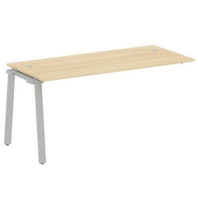 Metal System Style БА.ПРС-СП-1.4 (Акация лорка/серый) Проходной наборный элемент рабочей станции на А-образном м/к (проходная опора Б.ОСП-72, столешница, комплект траверс)