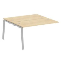 Metal System Style БА.ПРС-СП-2.3 (Акация лорка/серый) Проходной наборный элемент рабочей станции на А-образном м/к (проходная опора Б.ОСП-147, две столешницы, два комплекта траверс)