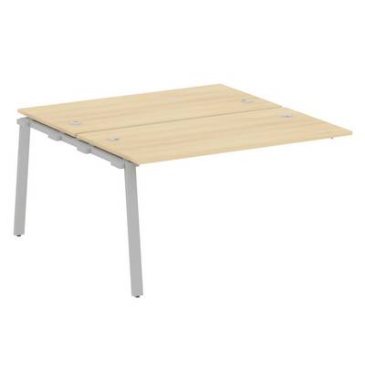 Metal System Style БА.ПРС-СП-2.3 (Акация лорка/серый) Проходной наборный элемент рабочей станции на А-образном м/к (проходная опора Б.ОСП-147, две столешницы, два комплекта траверс)