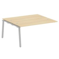 Metal System Style БА.ПРС-СП-2.4 (Акация лорка/серый) Проходной наборный элемент рабочей станции на А-образном м/к (проходная опора Б.ОСП-147, две столешницы, два комплекта траверс)