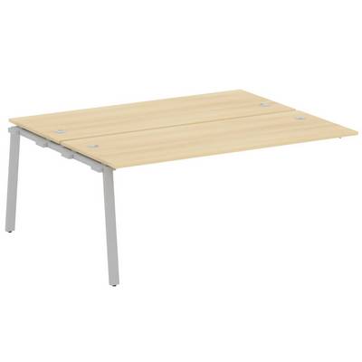 Metal System Style БА.ПРС-СП-2.5 (Акация лорка/серый) Проходной наборный элемент рабочей станции на А-образном м/к (проходная опора Б.ОСП-147, две столешницы, два комплекта траверс)