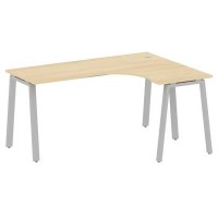 Metal System Style БА.СА-4 Пр (Акация лорка/серый) Стол криволинейный правый на А-образном м/к