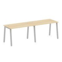 Metal System Style БА.СМ-2.2 (Акация лорка/серый) Рабочая станция на 2 раб.места на А-образном м/к