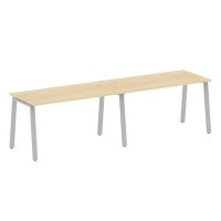 Metal System Style БА.СМ-2.3 (Акация лорка/серый) Рабочая станция на 2 раб.места на А-образном м/к