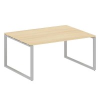 Metal System Style БО.ПРГ-1.4 (Акация лорка/серый) Переговорный стол (1 столешница) на О-образном м/к