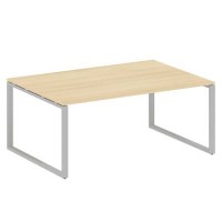 Metal System Style БО.ПРГ-1.5 (Акация лорка/серый) Переговорный стол (1 столешница) на О-образном м/к