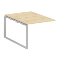 Metal System Style БО.ПРС-СП-2.1 (Акация лорка/серый) Проходной наборный элемент рабочей станции на О-образном м/к (проходная опора Б.ОСП-147, две столешницы, два комплекта траверс)