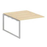 Metal System Style БО.ПРС-СП-2.2 (Акация лорка/серый) Проходной наборный элемент рабочей станции на О-образном м/к (проходная опора Б.ОСП-147, две столешницы, два комплекта траверс)