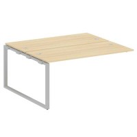 Metal System Style БО.ПРС-СП-2.4 (Акация лорка/серый) Проходной наборный элемент рабочей станции на О-образном м/к (проходная опора Б.ОСП-147, две столешницы, два комплекта траверс)