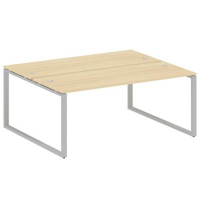 Metal System Style БО.РАС-СП-2.5 (Акация лорка/серый) Рабочая станция на О-образном м/к