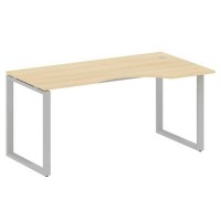 Metal System Style БО.СА-1 Пр (Акация лорка/серый) Стол криволинейный правый на О-образном м/к