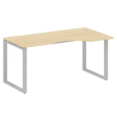 Metal System Style БО.СА-1 Пр (Акация лорка/серый) Стол криволинейный правый на О-образном м/к