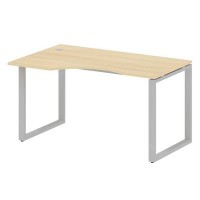 Metal System Style БО.СА-2 Л (Акация лорка/серый) Стол криволинейный левый на О-образном м/к