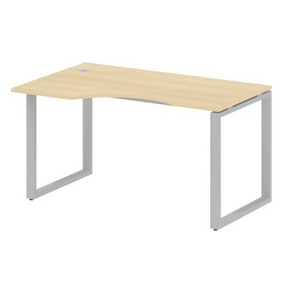 Metal System Style БО.СА-2 Л (Акация лорка/серый) Стол криволинейный левый на О-образном м/к