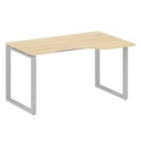 Metal System Style БО.СА-2 Пр (Акация лорка/серый) Стол криволинейный правый на О-образном м/к