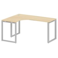 Metal System Style БО.СА-4 Л (Акация лорка/серый) Стол криволинейный левый на О-образном м/к