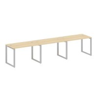 Metal System Style БО.СМ-3.2 (Акация лорка/серый) Рабочая станция на 3 раб.места на О-образном м/к