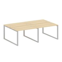 Metal System Style БО.СМ-4.2 (Акация лорка/серый) Рабочая станция на 4 раб.места на О-образном м/к