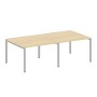 Metal System Style БП.ПРГ-2.2 (Акация лорка/серый) Переговорный стол (2 столешницы) на П-образном м/к