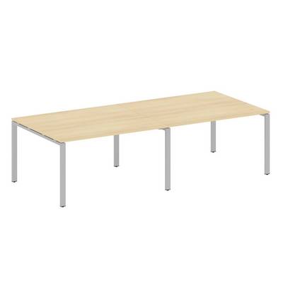 Metal System Style БП.ПРГ-2.3 (Акация лорка/серый) Переговорный стол (2 столешницы) на П-образном м/к