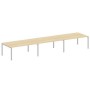 Metal System Style БП.ПРГ-3.5 (Акация лорка/серый) Переговорный стол (3 столешницы) на П-образном м/к