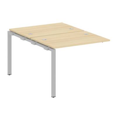 Metal System Style БП.ПРС-СП-2.1 (Акация лорка/серый) Проходной наборный элемент рабочей станции на П-образном м/к  (проходная опора Б.ОСП-147, две столешницы, два комплекта траверс)