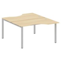 Metal System Style БП.РАС-СА-2.2 (Акация лорка/серый) Рабочая станция криволинейная на П-образном м/к