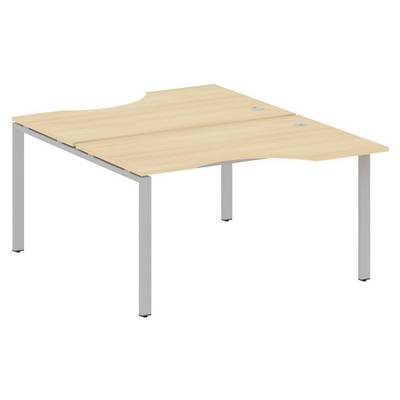 Metal System Style БП.РАС-СА-2.2 (Акация лорка/серый) Рабочая станция криволинейная на П-образном м/к