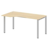 Metal System Style БП.СА-1 Л (Акация лорка/серый) Стол криволинейный левый на П-образном м/к